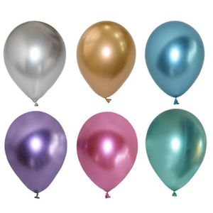 Party Wedding 5 cali zagęszczenie metalowe balony Chrome kolorowe balony lateksowe okrągłe balony urodzinowe baby shower