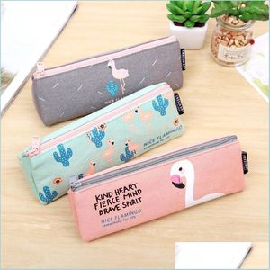 Decorazione per feste Kids Favorite Pencil Bag Box Cute 1Pc Canvas Bags Favor Lovely Cancelleria Storage Pen Regali Drop Delivery 202 Bdebag Dhqqo