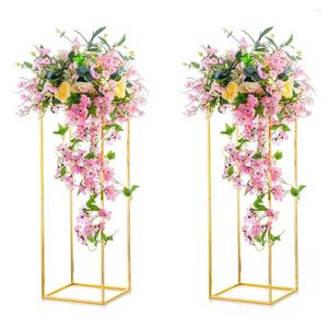 Party Decoration 4st Gold Wedding Vase Centerpiece For Tabell 80cm Flower Stand Rack Event Decorat