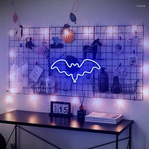Decorazione per feste Luci a LED a forma di pipistrello Vacanza Camera da letto Notte Neon per interni ed esterni UD88