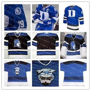 WSKT Özel Dük Blue Devils NCAA Kolej Formaları Adam Herhangi bir İsim Herhangi Bir Sayı Kaliteli Buz Hokeyi Ucuz Jersey Kraliyet Black White Alternatal S-4XL