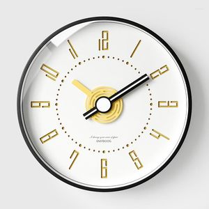 Walluhren kreative Mode Spa￟ Uhr Modernes Design einzigartige minimalistische farbenfrohe Wohnzimmer KLOK K￼che Dekoration 50WC