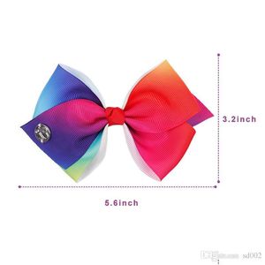 Party Favor Inch Jojo Siwa Hair Bows Barrette Set Children Bowknot Hairpin With Card Packed Vintage Women Jewelry dz Ww