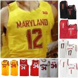 SJ NCAA College Maryland баскетбольный майка 23 Бруно Фернандо 4 Кевин Хьюертер 32 SJ E Smith 34 Len Bias Custom Stinded