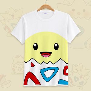 Erkek T Shirt Moda Togepi Gömlek Anime Erkek T-Shirt Erkek Kız Pamuk Kısa Kollu Artı Boyutu Tees Üst