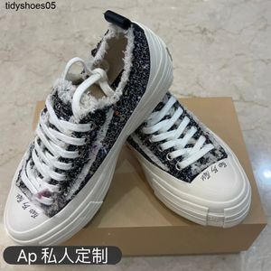 XVESSELS/VESSEL BLACK JIANHAO WU VALENTINE 'S DAY DENIM WOVEN COLOR Change Low Top vulcanized Beggar Canvas Shoes jzps