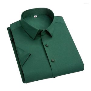 Men s Dress Shirts Men s kg kg Summer Korean Fashion Slim Fit Shirt For Men Smart Casual Handsome Short Sleeve White Black Green