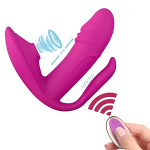 22SS Sex Toy Massager China Leverancier Waterdicht draagbare zuigende vibrator Oplaadbare clitoris stimulator stuwkracht zuigspeelgoed vrouwen