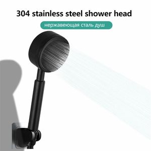 Bathroom Shower Heads Black Shower Head Stainless Steel Fall resistant Handheld Wall Mounted High Pressure for Bathroom Water Saving Rainfall Shower 220922