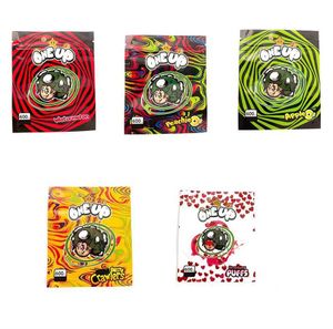 Sacchetti di imballaggio One up Mylar Bags 600MG Sour Brite Crawlers caramelle gommose Anguria Peachie Fragola Odore Proof Edibles Gummies Sacchetto di imballaggio