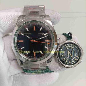 2 Color Real Po N Factory Watch L Mens mm Green Black Orange Dial Sapphire Oyster Bracelet NoobF Movement Auto306h