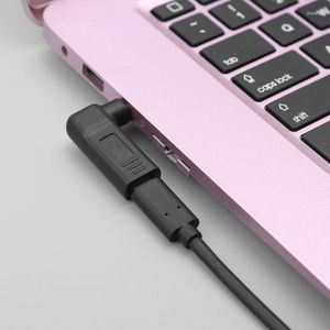 Kable komputerowe 90 stopni USB-C Type-C Kobieta do 3,0x1,1 mm DC Męska Zasilacz Adaptera Wtyczki do laptopa