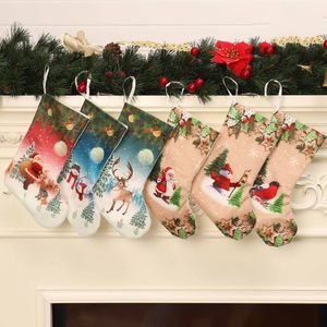 Рождественская отделка елки чулки рождественские дарочные носки для детей.
