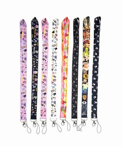 Cell Phone Straps & Charms 20pcs cartoon bad rabbit Neck Lanyard Mobile Key Chain ID Holders Badge Chains wholesale New 2022 #67