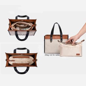 Bag Organizer Evening S Purse Insert Nylon Makeup Liner med Zip Women's Luxury Handbag Tote Shaper Storage för Field Tote 30 220922