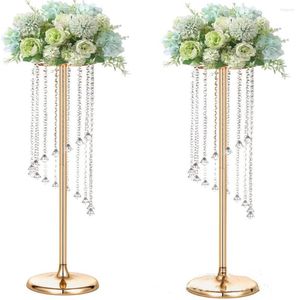 Party Decoration Metal Road Lead Acrylic Table Vase Crystal Wedding Centerpiece Event Flowers Rack For Home El