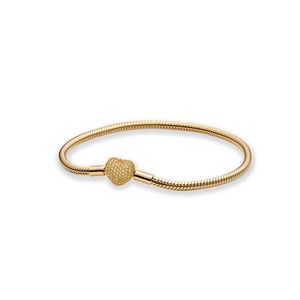 Braceleta de oro amarillo joyas de boda de oro chapada en oro con caja original para la caja original de la cadena de serpientes de la cadena de serpientes