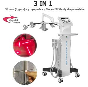 Uso da clínica Uso de 635nm Redução de gordura de gordura Vermelho Terapia com perda de peso Diodo a laser EMS Cryo Pads Cavitação forma do corpo Skintighten Reduce a modelagem do corpo da celulite