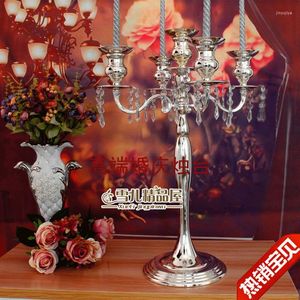 Titulares de velas Seção de pingente de cristal de luxo europeu que oferece o casamento de decoração de aniversário especial de casamento em casa