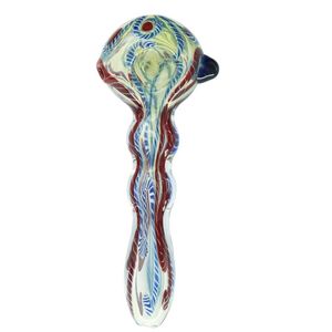 Wholesale New Glass Pipe Hand Tube Herb Smoking Device Amazing Design Tobacco Burner 124mm