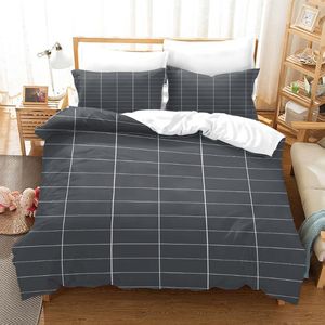 Bedding Sets Black White High-quality Set Superfine Fiber Thickening Bed Linens Northern Europe Duvet Cover Pastoral Sheet