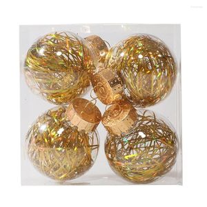 Decorazione per feste decorazioni per alberi di Natale leontin bolo vaso ornamenti palle a scatola vacanza 4 pezzi celebrazione di plastica rumput sutra chiaro