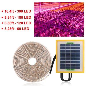 Grow Lights Solar LED Växtljus Strip Full Spectrum 5V 5W Phyto Lamp för blomma inomhusbelysning Hydroponic Tent BULB Vattentät