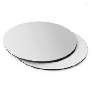 TABLEAUX TABLE 100pcs en acier inoxydable rond Coffee Coffee Coasters Met Met Isulated Therm With Eva Backing Decoration SN3996