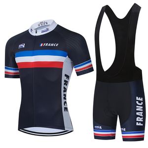 Cykeltröja sätter Team France Cycling Jersey 9D Gel Set Mtb Bicycle Clothing Quick Dry Cykelkläder Ropa Ciclismo Men's Short Maillot Culotte 220922