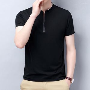Men s T Shirts Men s T Shirts Light Blue Fashionable Stand Collar Man Summer Mens Clothing In Very Large Size Black Gents Casual