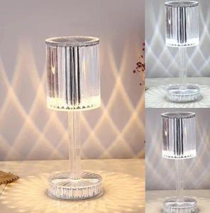 Tischlampe 16 Farben Touch-Nachtlichter für Zuhause neben der Beleuchtung Touching Control Crystal Lamp