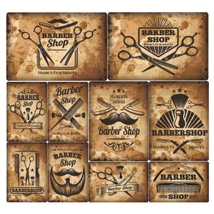 Metal Painting Retro barbershop tin decorative painting poster BARBER SHOP mural Living Room Home decor Size 20X30cm