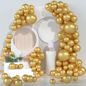 Party Wedding Metal Balloon Colorful Metallic Latex Balloons Decoration 5 tum Chrome Balloons Garland Arch Kit Valentine Happy Birthday Decor Globos