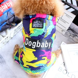 Apparel Winter Pet Puppy Dog Dog Clothes Fashion Camo Printed Small Dog Coat Warm Cotton Jacket Pet Outfits Ski Suit for Dogs Cats Costume 2228