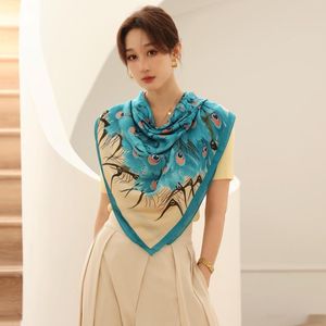 Scarves Women s Fashion Cape Scarf Wrap cm Warm Office Air Conditioning Towel Classic Peacock Pattern Beach Tight Clothing Acce