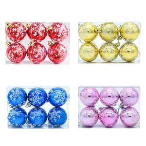 Party Decoration 6pcs 6cm Christmas Balls Tree Decorations Gift Xmas For Home Outdoor Toys Drop Delivery 2021 Garden Fest Packing2010 DHYX6