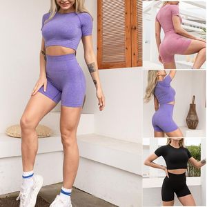 Aktiva upps￤ttningar 2 -stycken Gymupps￤ttning Tr￤ningskl￤der f￶r sportkl￤der Yoga Kvinnor Kl￤der Sportdr￤kt Sexig sportbh H￶g midja Leggings Athletic