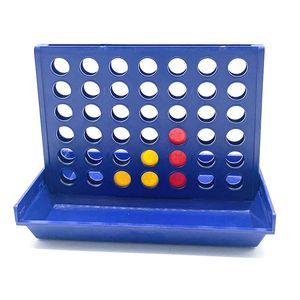 Board Game Toys Four in a Line Mini Connect 4 Row Travel Size Family Interative Blue Color