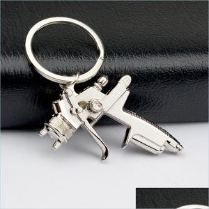 Nyckelringar Vatten Spray Gun Nyckelring Handv￤skor M￤n Creative Car Bag Key Ring Accessories Pendant Usef Chains Drop Delivery 2 DHSeller2010 DHFD1