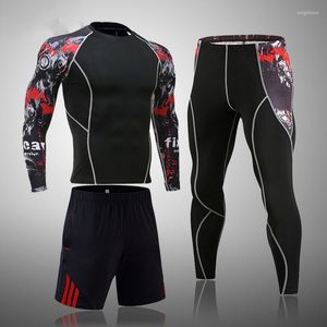 Men's Tracksuits Men's Sports Sports Macho Macho Quick Sportswear Compressão Clothing Treinamento de fitness Kit Térmico Leggings