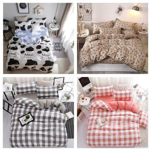 Bedding Sets Cartoon Cow Printed Kids Girl Boy Duvet Cover Adult Child Bed Sheets And Pillowcases Comforter Set