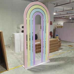Party Decoration Ideas Design Acrylic Rainbow Backdrop Panel Wedding Stand
