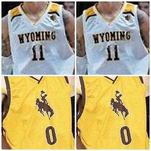 Maglia da basket Sj Wyoming Cowboys College 14 Austin Mueller 22 Kenny Foster 23 Kwane Marble II Uomo Donna Gioventù Cucita personalizzata