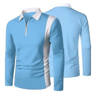 Camisas casuais masculinas Trend moda lapela camisa de manga longa Sport T-shirt Tops Men Roupas 220922