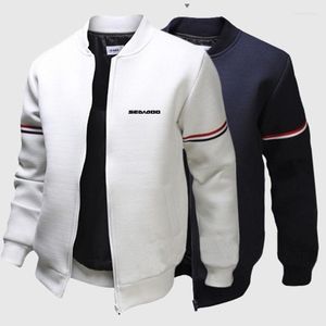 Herrenjacken Sommer Sea Doo Seadoo Moto Herren bedruckte bequeme Jacke Rundhalsausschnitt All-Match-Mode Hip Hop Sport High Street Top