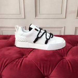 2022 Portofino sneakers i kalvskinn och lack i NY stil Luxury Casual Shoes Sports Designer Sneakerskor tryckta sidensnören bokstäver 35-45