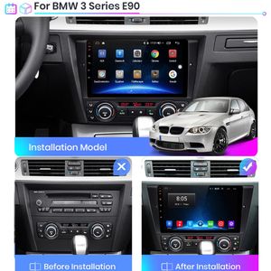 Android 2 DIN 10 자동차 비디오 라디오 1G 스테레오 플레이어 BMW 3 시리즈 E90 E91 318 320I 용 Bluetooth