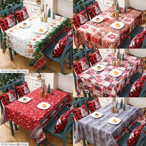 クリスマスの家の装飾豪華なテーブルクロスクリエイティブクリスマスプリントテーブルの装飾テーブルカバーノベルティギフト13 5rq D3
