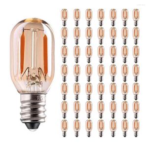 Dimble LED -lampor 1W Vintage Tube Night Lamplampor Amber Glass E12 E14 Candelabra String Lights 220v 2200k Chandelier