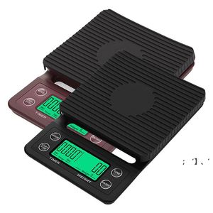 Escala de caf￩ Escala de caf￩ expresso de cozinha digital com timer medindo on￧a grama dom￩stica Bolo de comida caseira cozinhar escalas de pesagem gcb15652